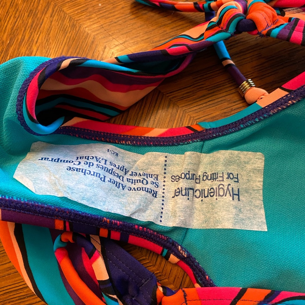 Roxy Size Large 70S LOWRIDER TIE SIDE Bikini NWT - Picture 7 of 9